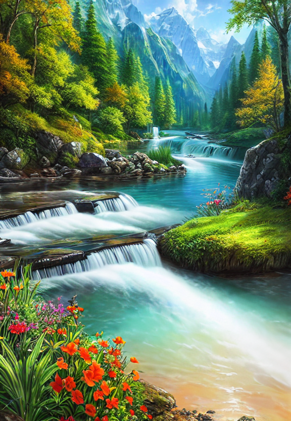 landscape,water,(extremely detailed CG unity 8k wallpaper), most beautiful artwork in the world,professional majestic oil ...